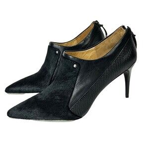 L.A.M.B. size 8 Tracie Calf Hair Pointed Toe Ankle Boots Booties stiletto heel